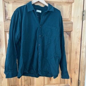 GAP Teal Checkered Flannel Shirt